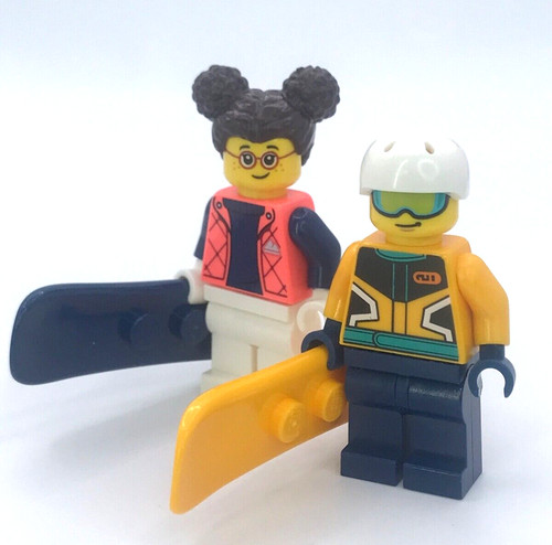 Snowboarder couple ready - snowboarder, to